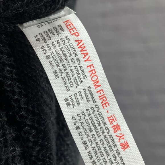 Free People Beach Small S Black Stretch Rib Knit Cotton Blend Mock Neck Sweater - Picture 5 of 5